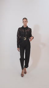 Lace Trousers in Black