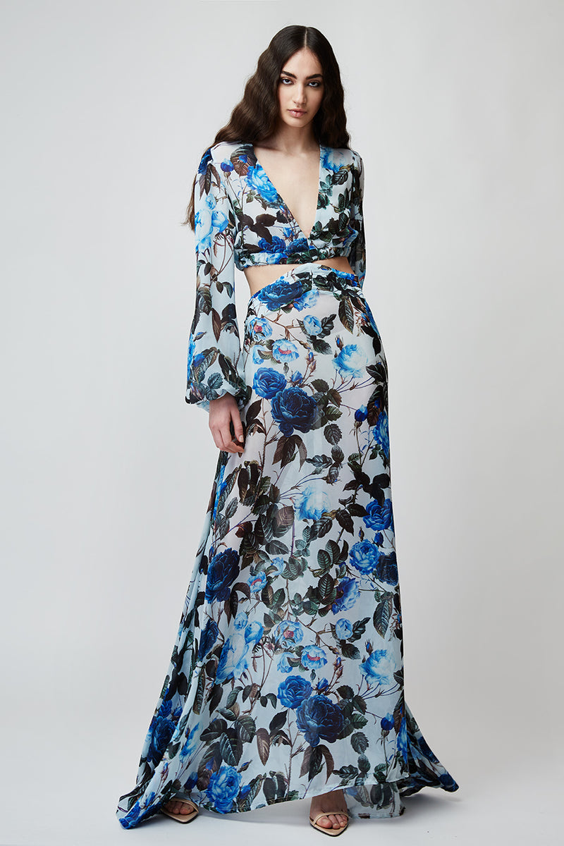 ETHERΕAL MAXI DRESS IN FLORAL PRINT