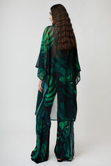 OVERSIZED CAFTAN IN TROPICAL PRINT