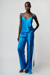 CHIC SILK WIDE-LEG TROUSERS