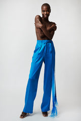 CHIC SILK WIDE-LEG TROUSERS