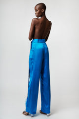 CHIC SILK WIDE-LEG TROUSERS