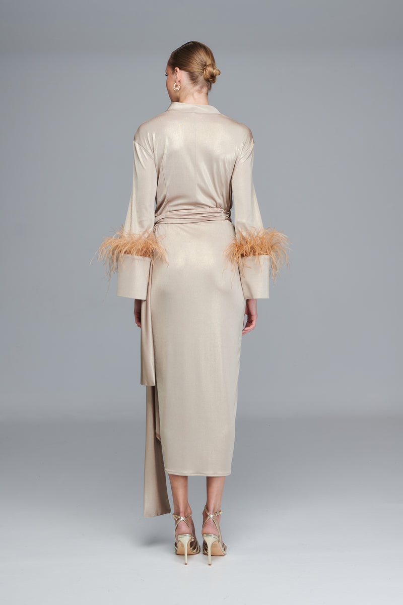Gold Wrap Onesize Dress