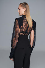 All-Over Lace Top in Black