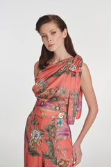 ONE-SHOULDER MULTICOLOR TOP