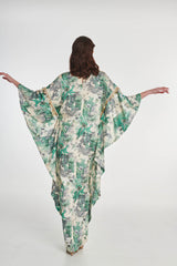 VERAMAN FLORAL DRESS WITH FOLDS