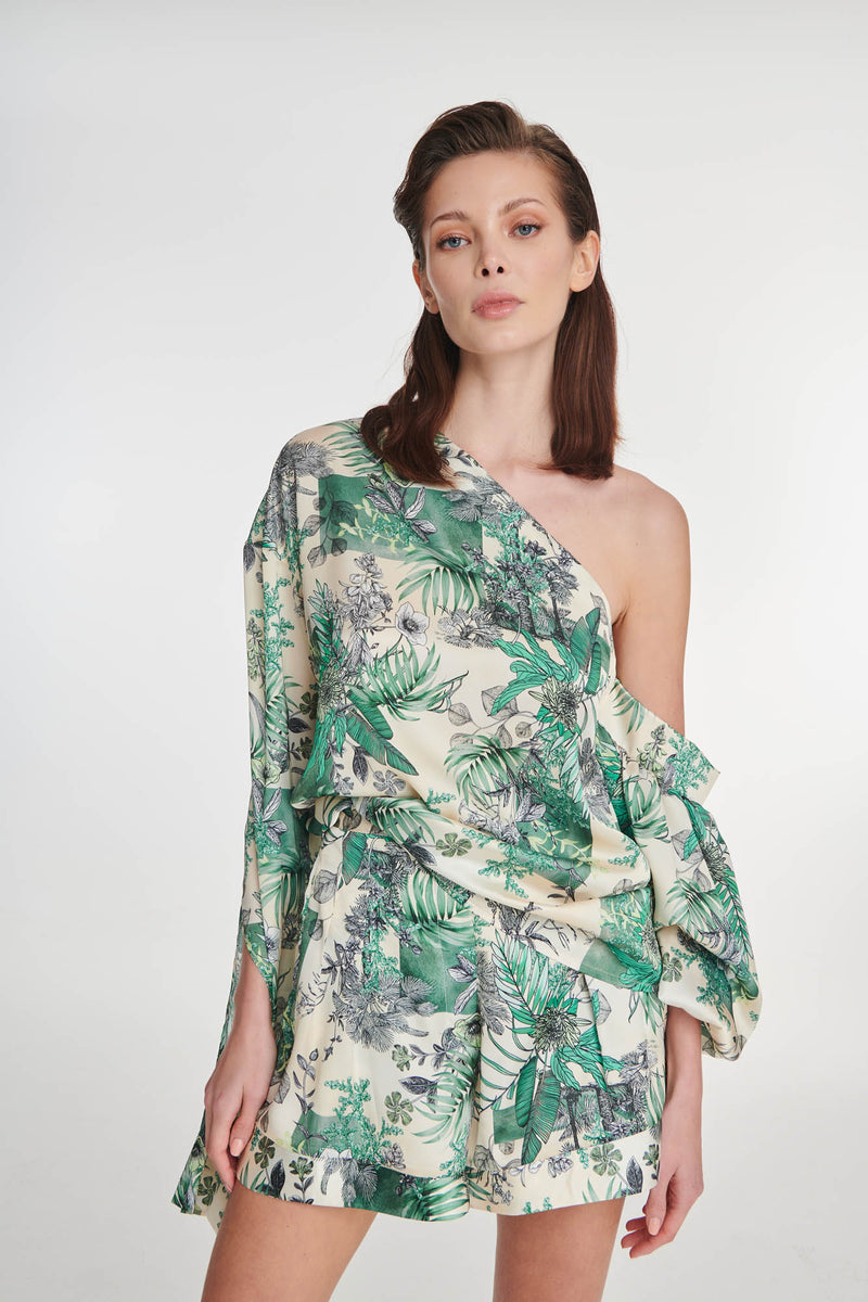 VERAMAN MULTICOLOR TOP WITH ONE SHOULDER