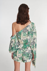 VERAMAN MULTICOLOR TOP WITH ONE SHOULDER