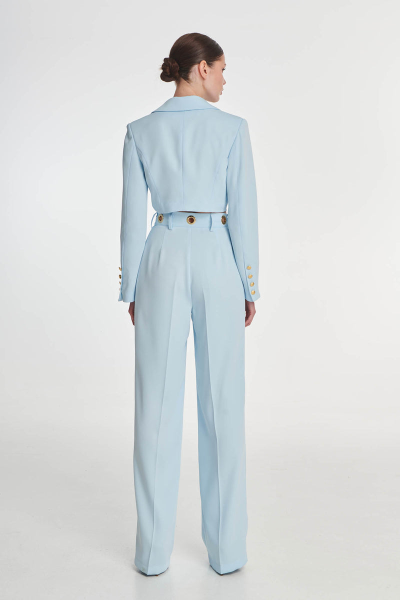 CIEL HIGH-WAIST TROUSERS WITH GOLD RINGS